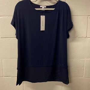 Calvin Klein ladies top with side slits for additional room